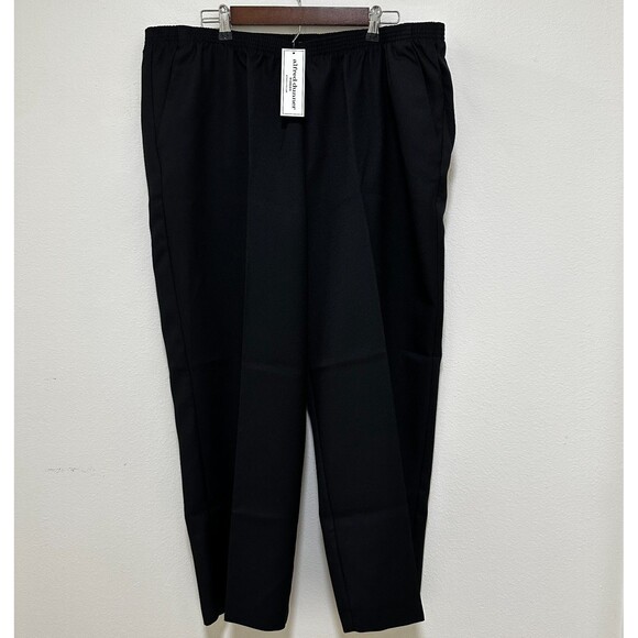 Alfred Dunner Women's Pants Black 22W Classic Pull-On Straight Leg NWT - Picture 4 of 9